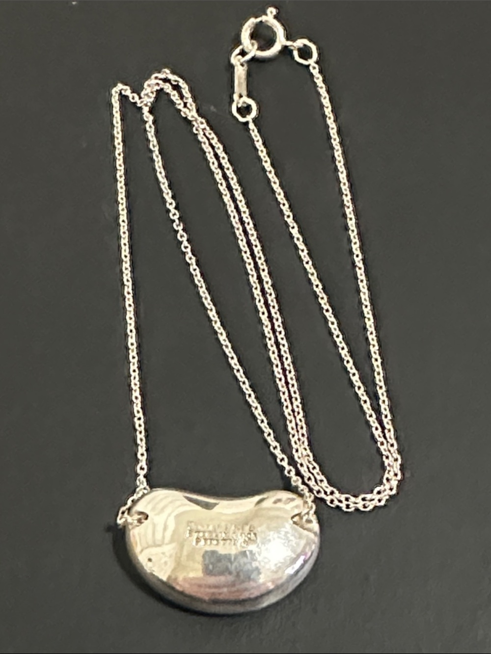 Tiffany & Co. Silver 925 Bean Necklace - Picture 2 of 10